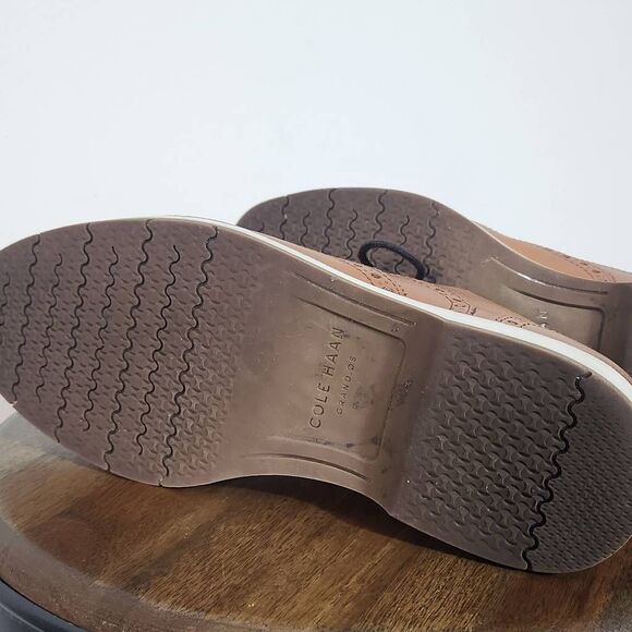 Cole Haan Leather Wingtip Oxford Shoes Size 8 Men's Brown Leather Oxfords - Picture 7 of 11